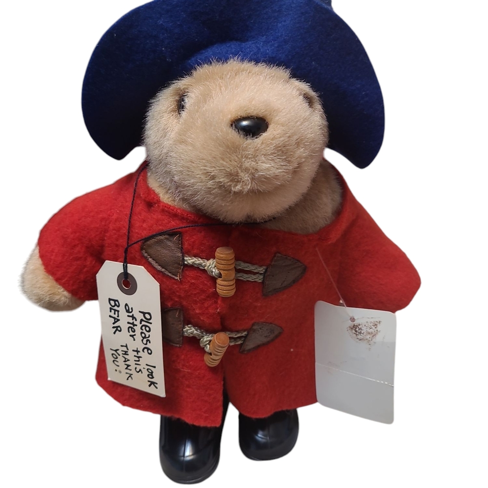 Paddington Bear Red Coat Plush Bear with Blue Hat